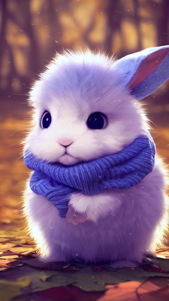 秋天的兔兔那么可爱