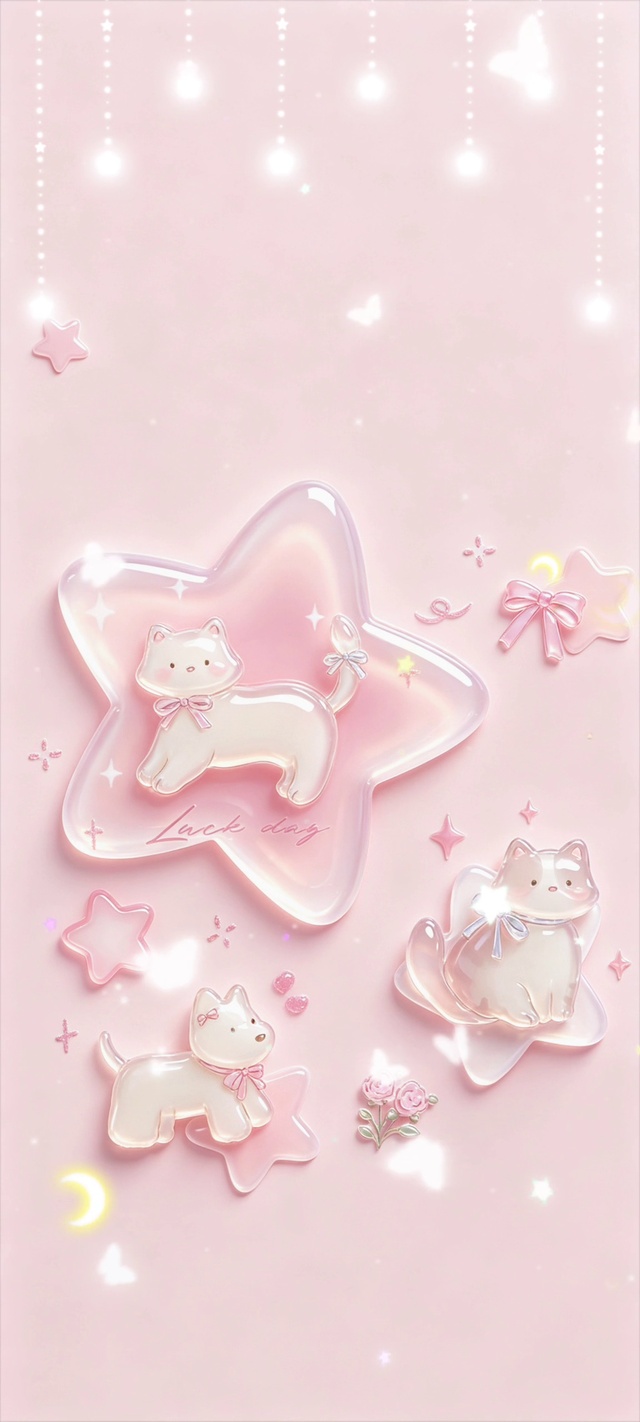 可爱卡通水晶小喵喵