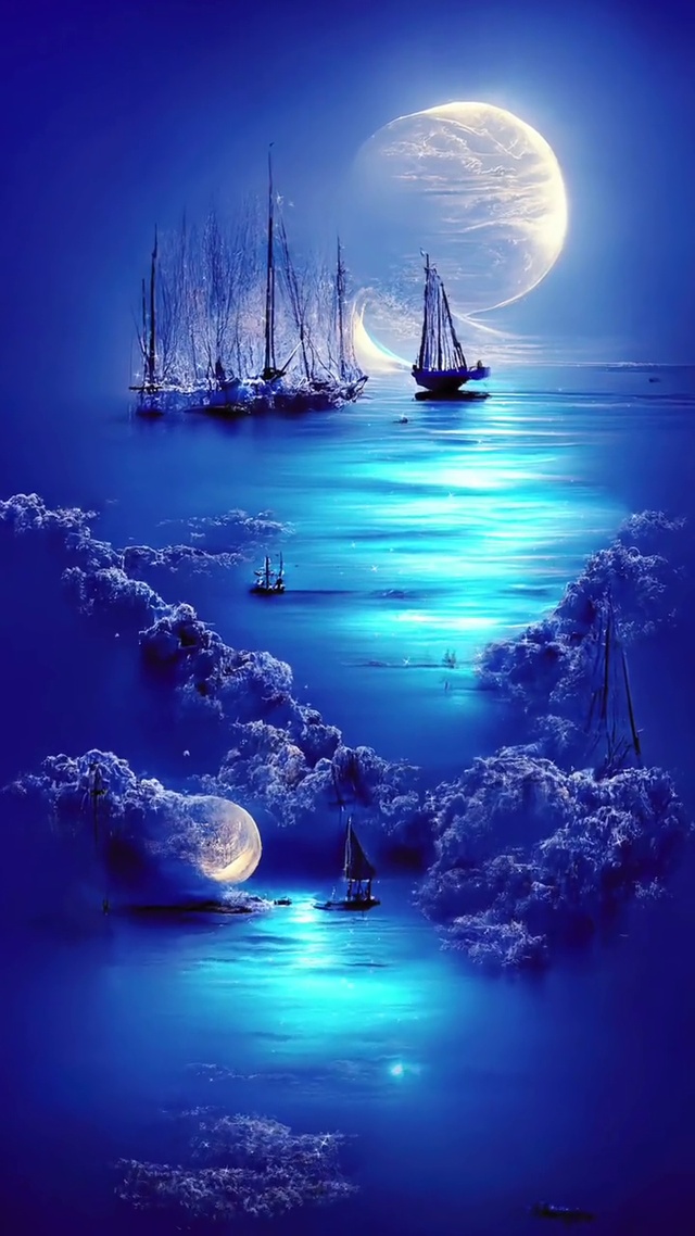 月色朦胧，拂尽千帆。