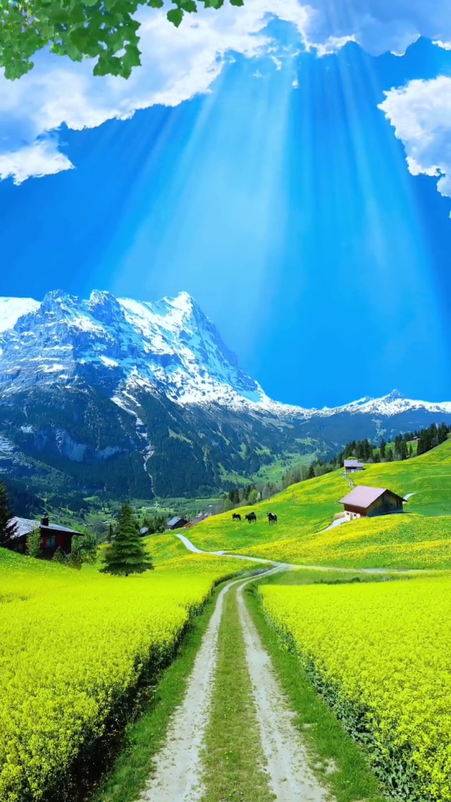 阳光明媚，晴空万里