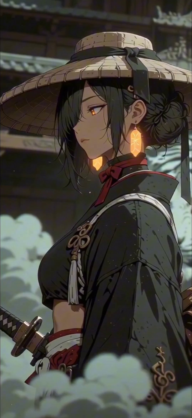 美女武士与白虎古风动态壁纸