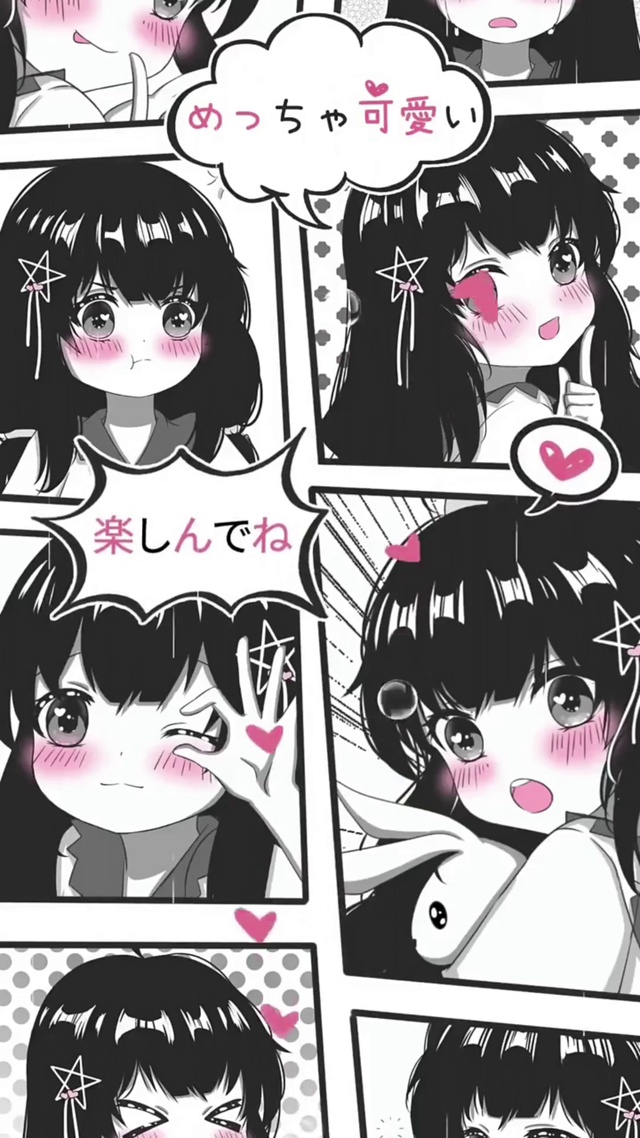 二次元黑白壁纸