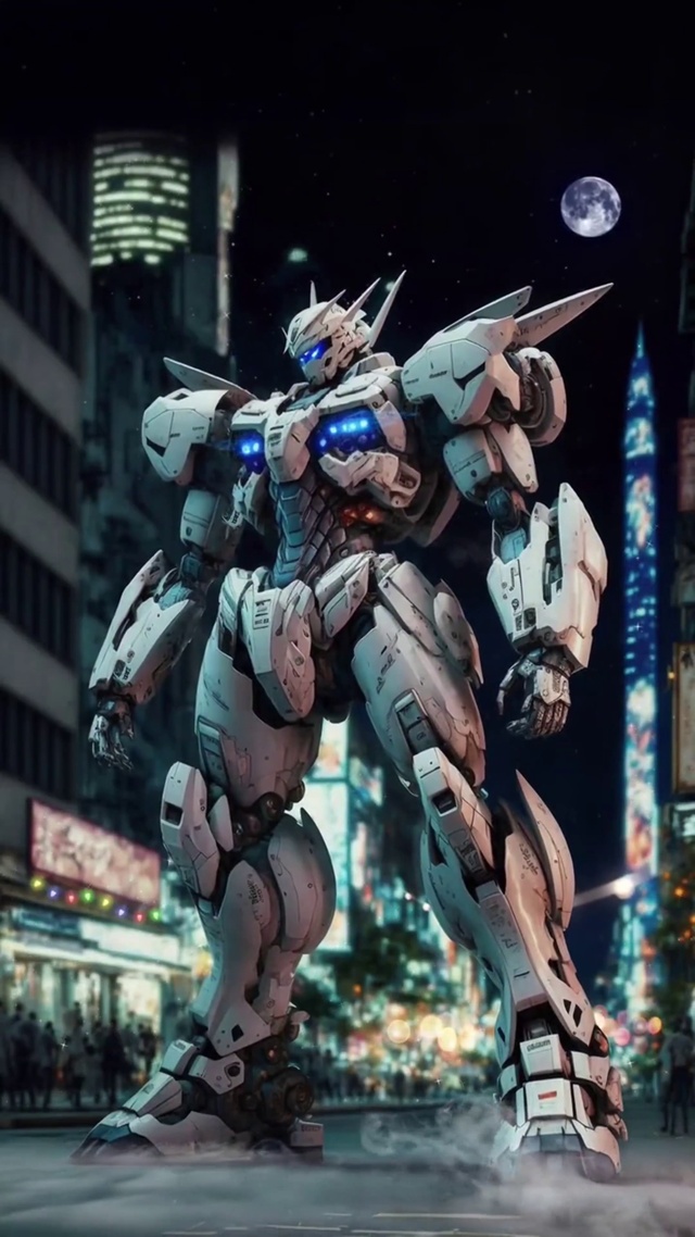 4K超清月光下的高达