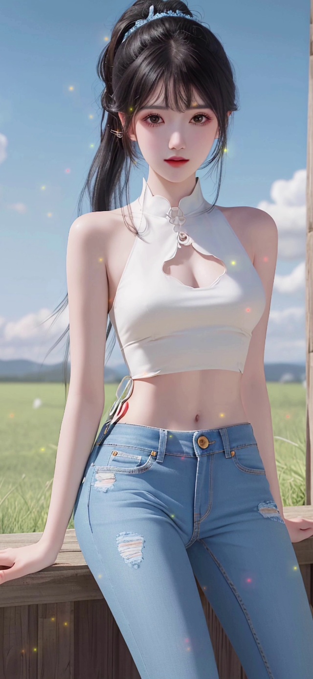 清纯马尾美少女