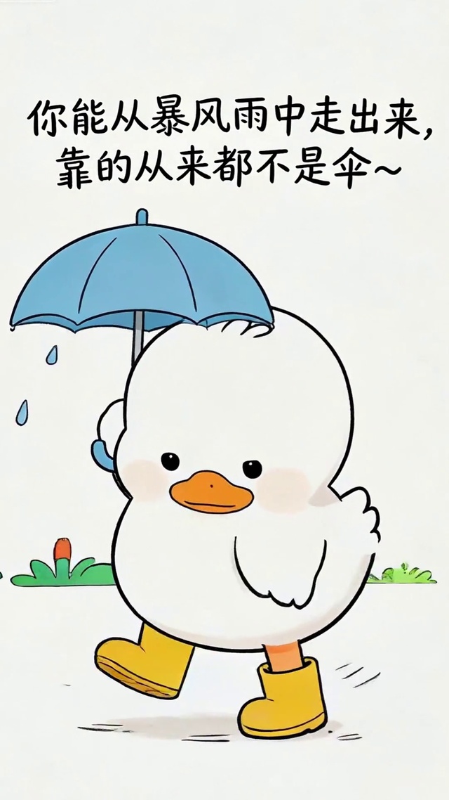撑伞的小鸭子