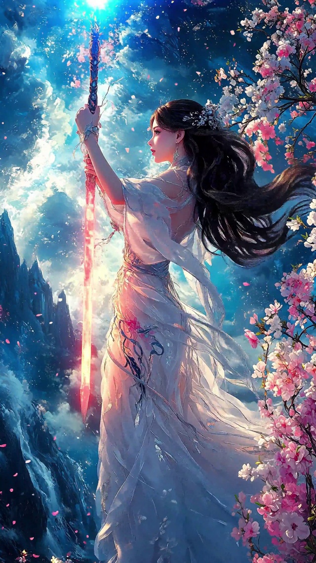 古剑与花