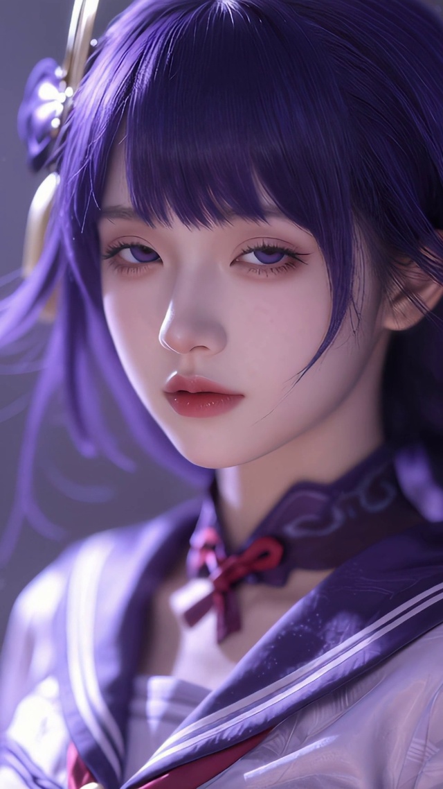 紫发少女