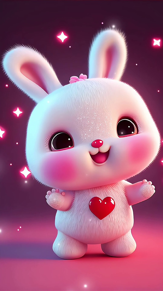 粉色可爱兔子卡点