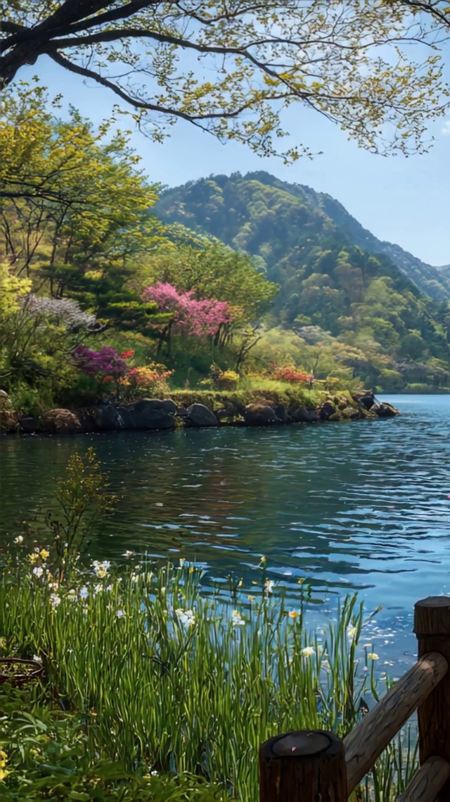 护眼树木河流山川