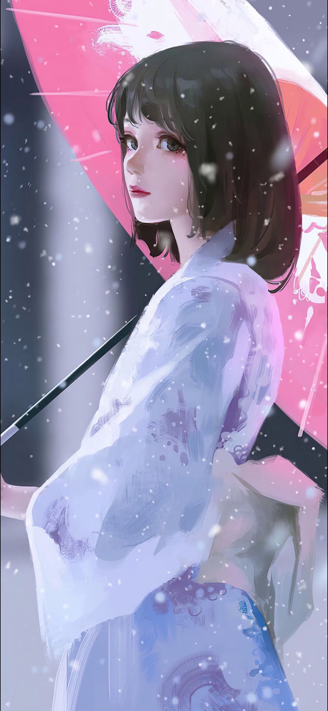 唯美治愈雪中动漫美少女BGM：白月光和朱砂痣【原创作品均有工程文件🈲️转载】