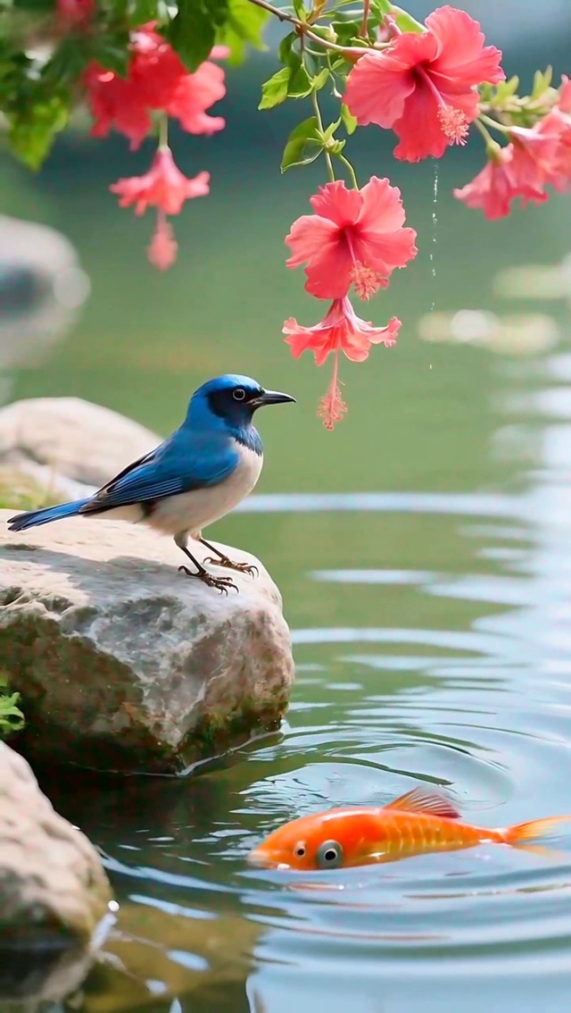 小鸟与锦鲤的故事