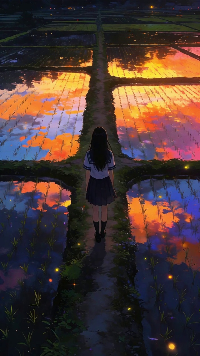 绝美稻田