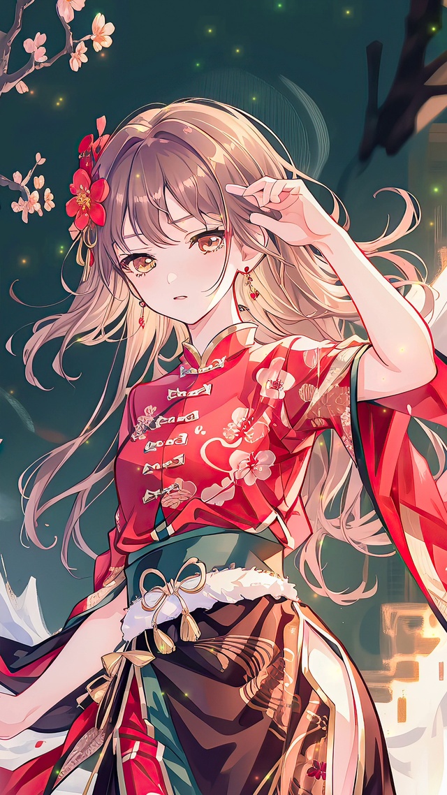 4k 红衣少女的思念