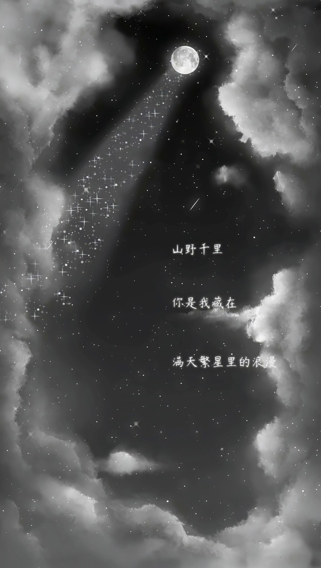 你是我藏在漫天繁星里的浪漫