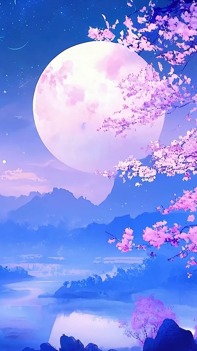 古风樱花树木