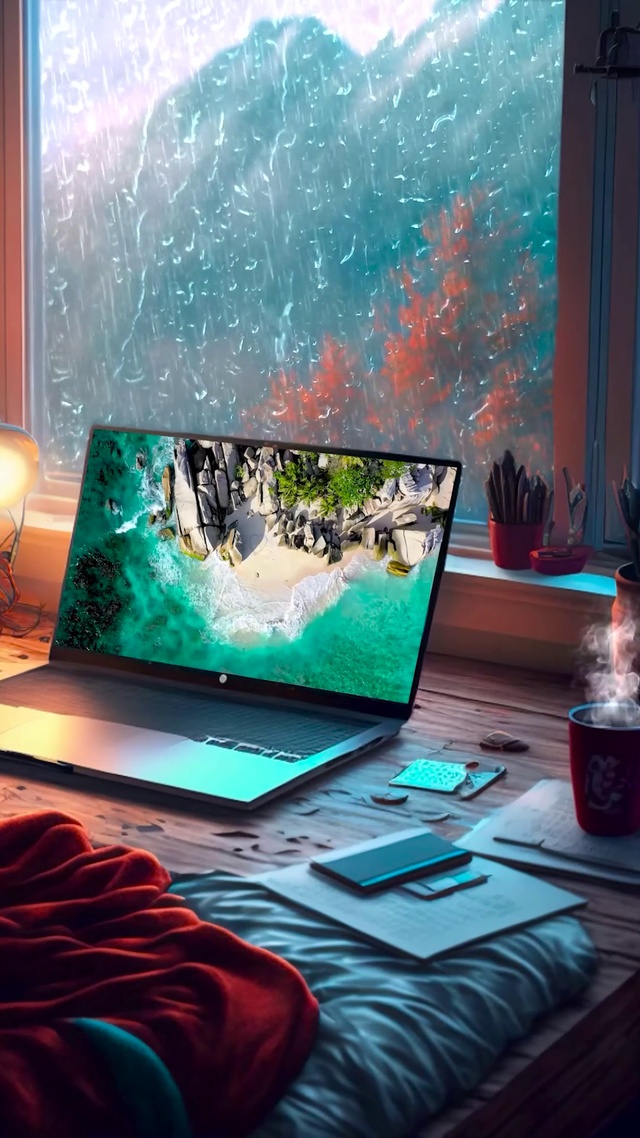 安静的雨天房间