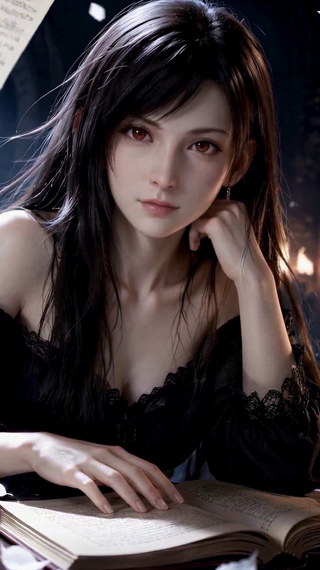 暗夜书房少女