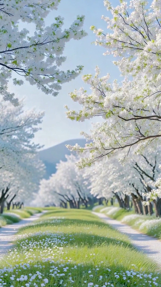 白花林荫步道