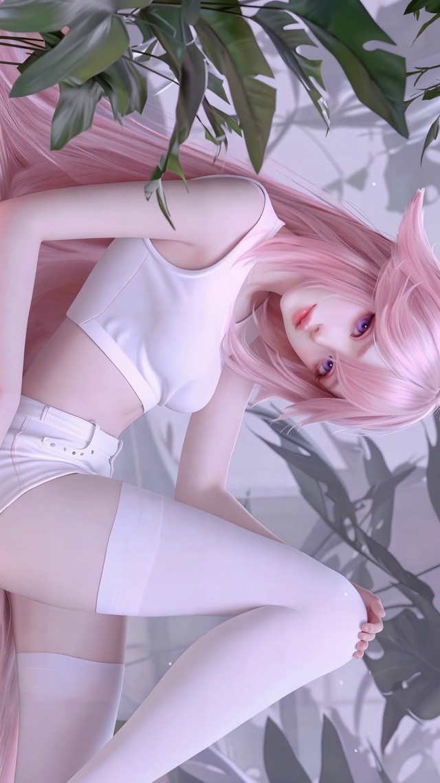 粉毛白丝气质女神