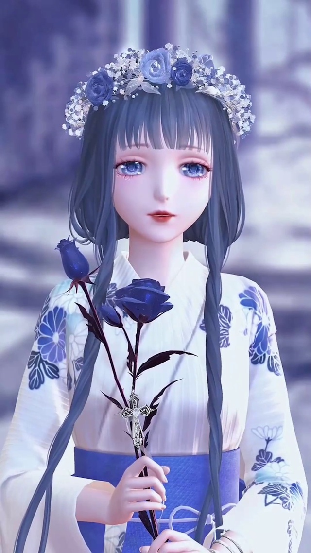 青花瓷服饰女孩