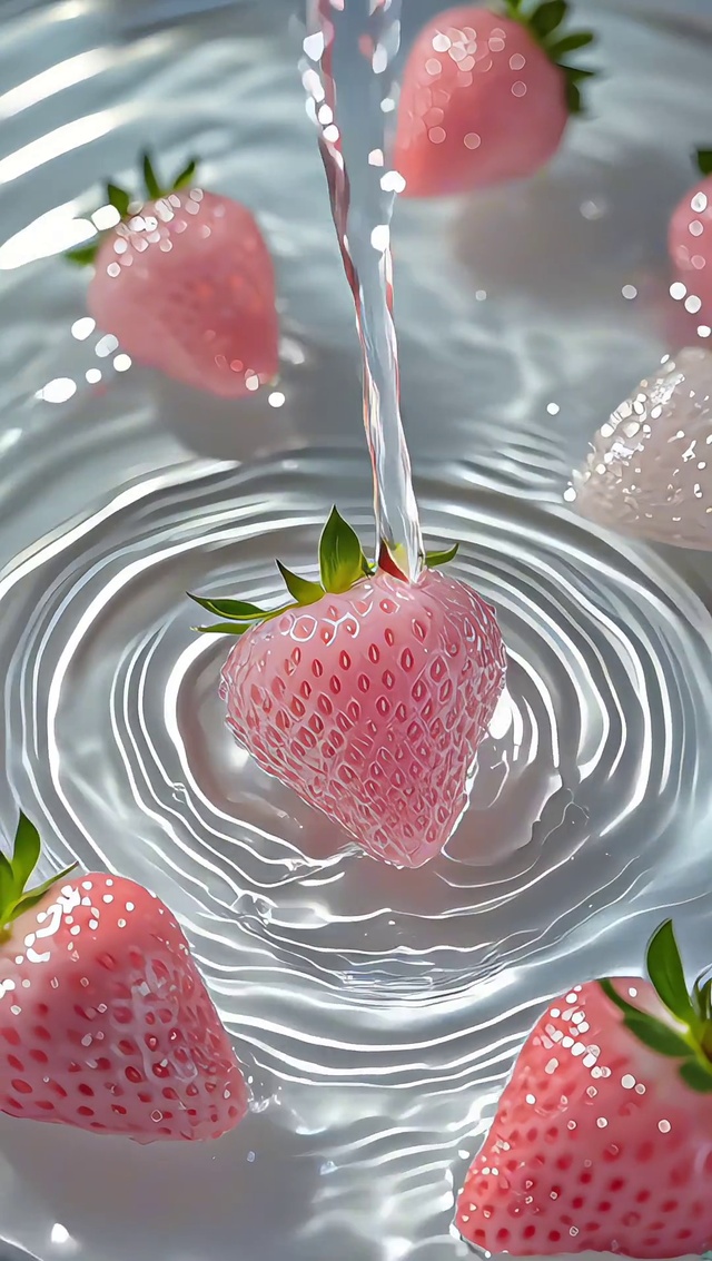 粉色水晶草莓