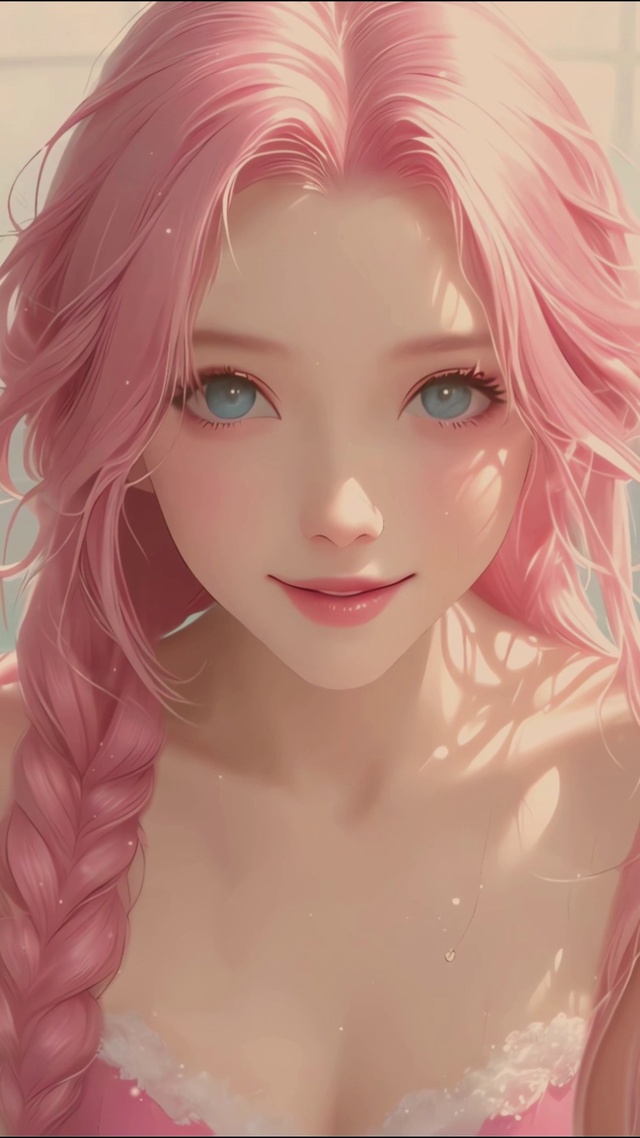 清凉粉毛少女-傍晚