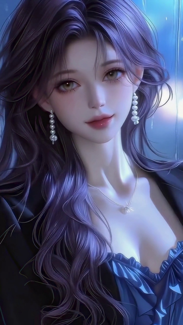 蓝调雨夜的都市美人