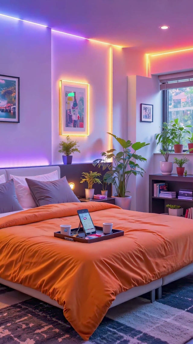 RGB赛博温馨卧室