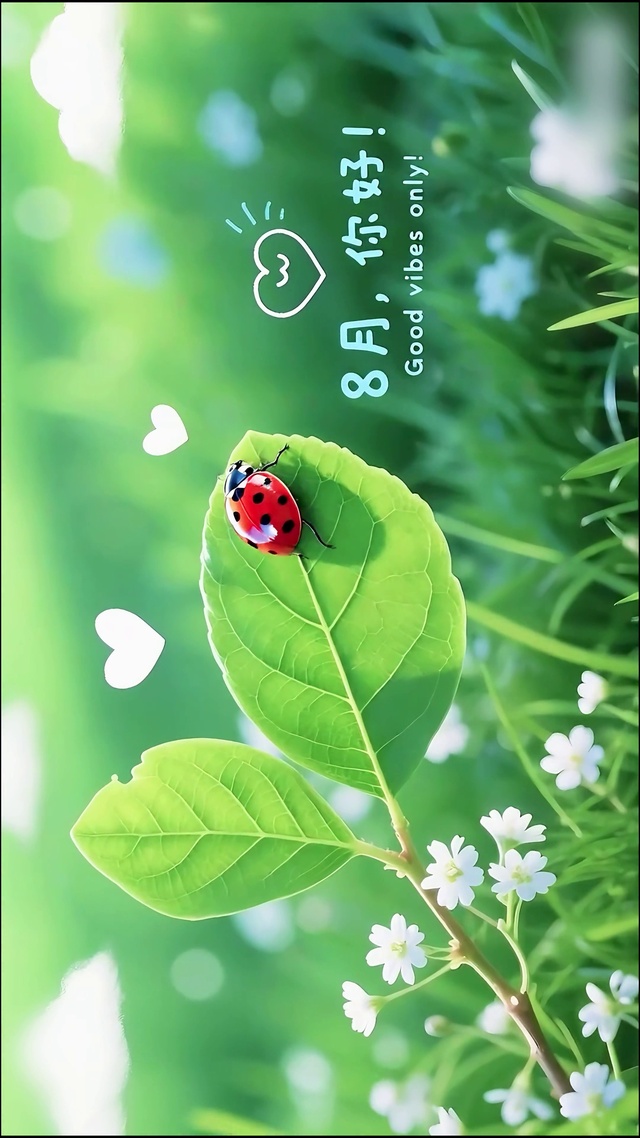 8月你好-悠闲七星瓢虫