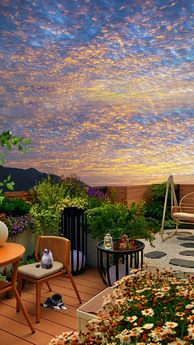 爆款4k治愈系晚霞风景动态壁纸