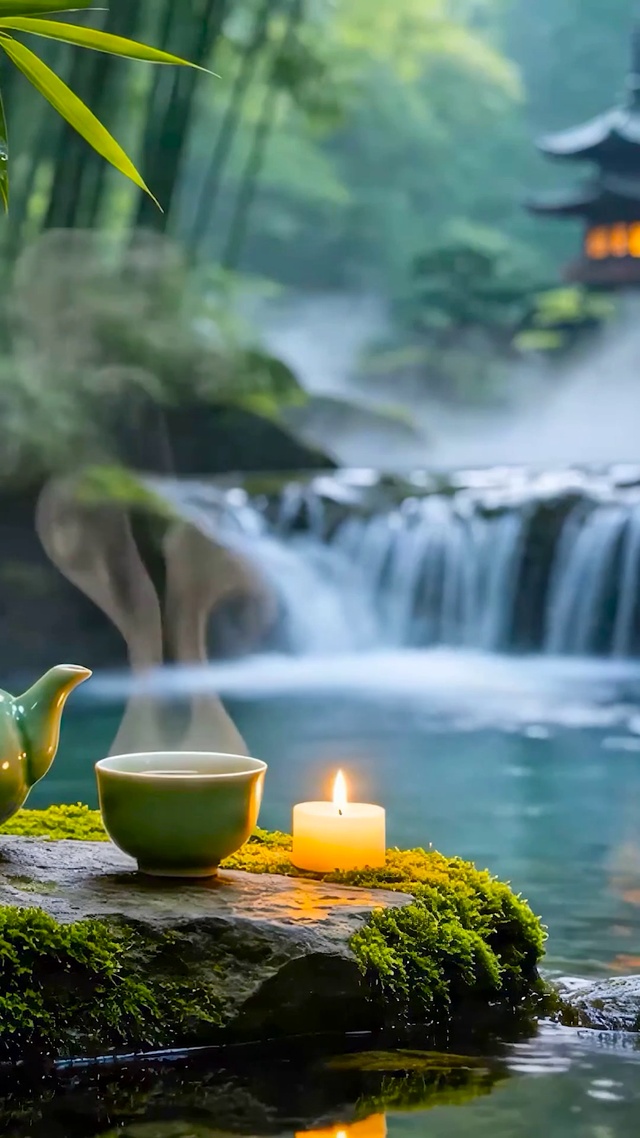幽静山间溪流