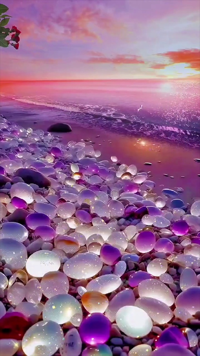 梦幻夕阳海滩