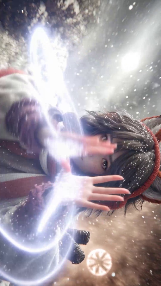 红狐装饰的冬日少女结印