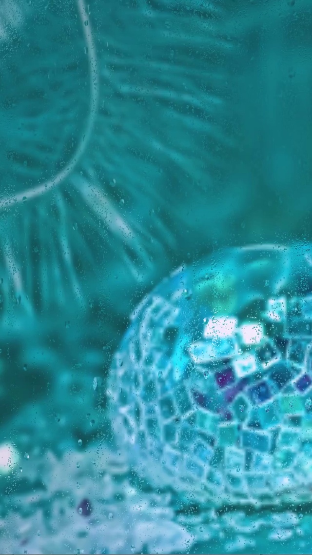 护眼青蓝色玻璃雨滴