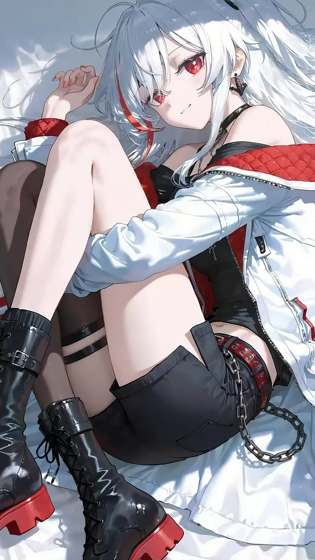 长腿白发少女