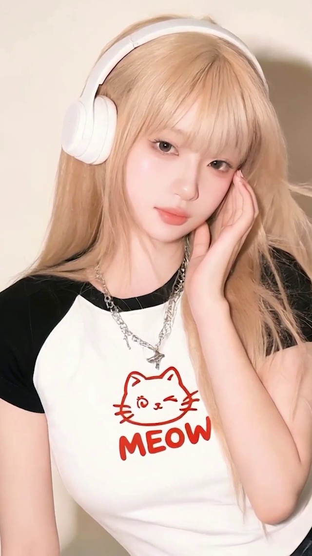 戴耳机女孩