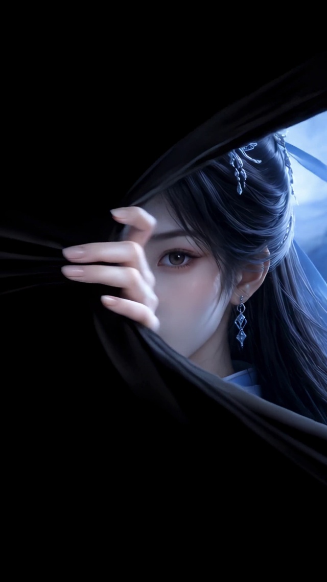 月夜古风女神撕开屏幕