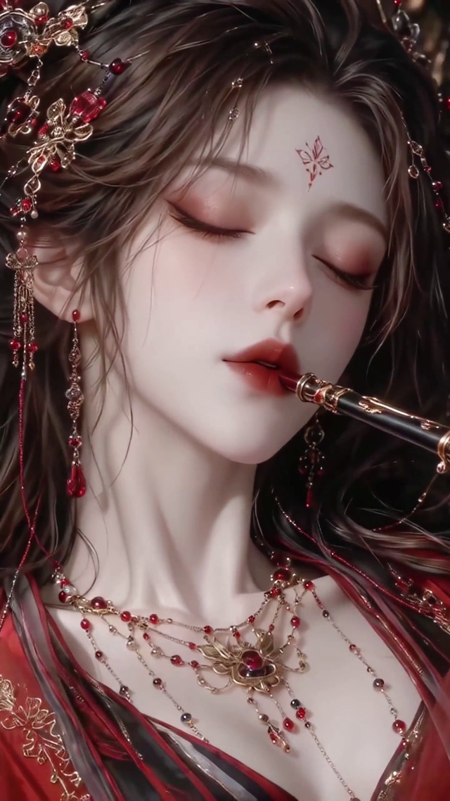 精致红黑古装