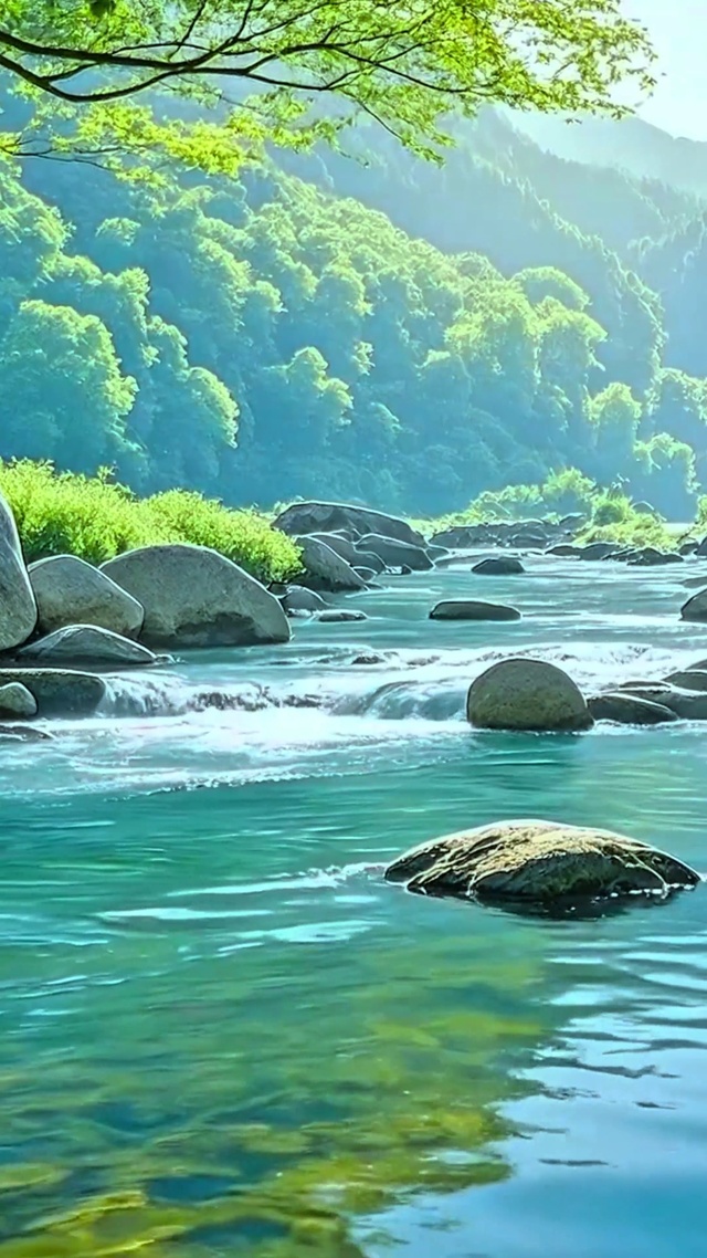 山间小溪4K