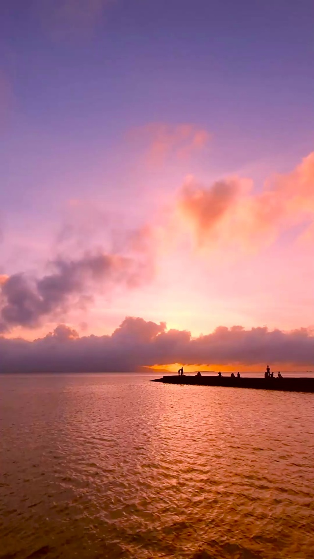 4K唯美海岸夕阳