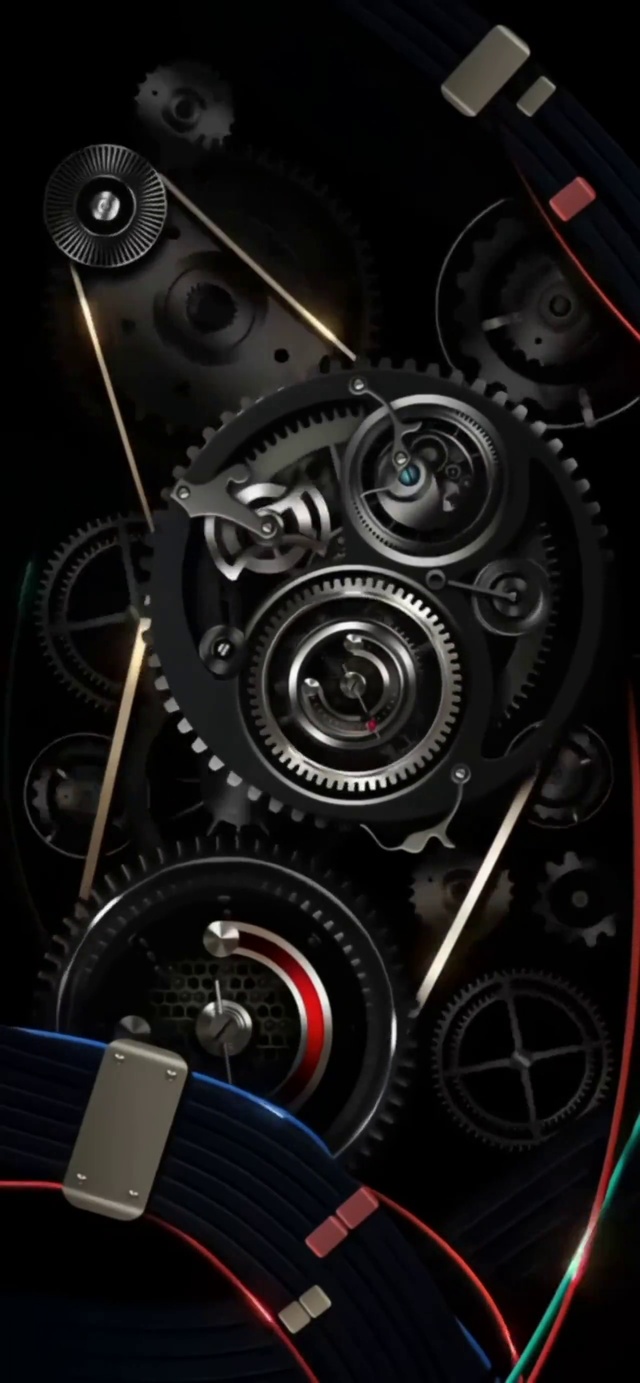 逼真的机械齿轮