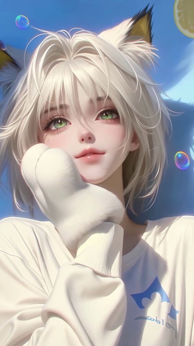 柠檬气泡里的猫系少女