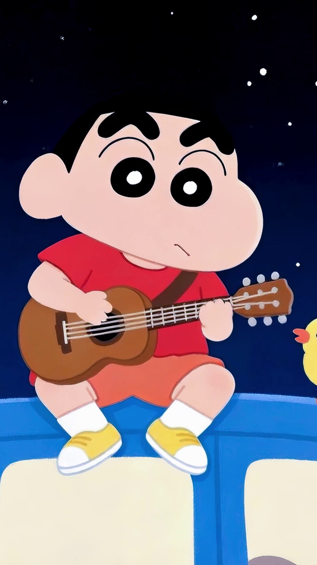 星空下弹吉他的蜡笔小新
