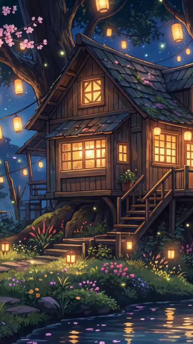 童话森林夜景