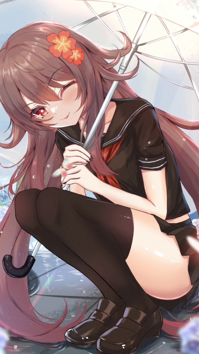 4k超清雨天卖萌女孩