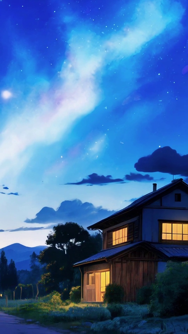 星空下的小屋