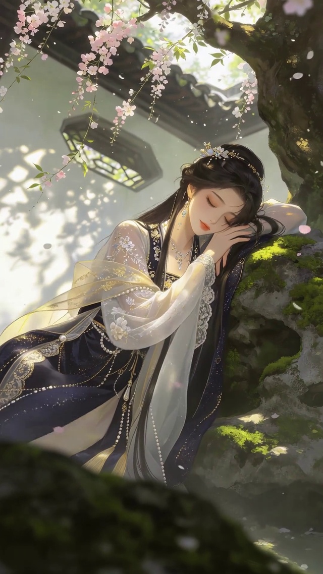 古风慵懒美女壁纸