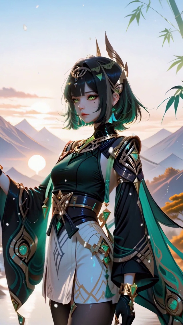 山涧竹林少女奈芙尔