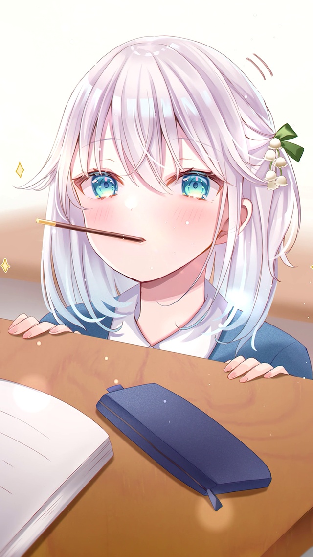 可爱学习少女