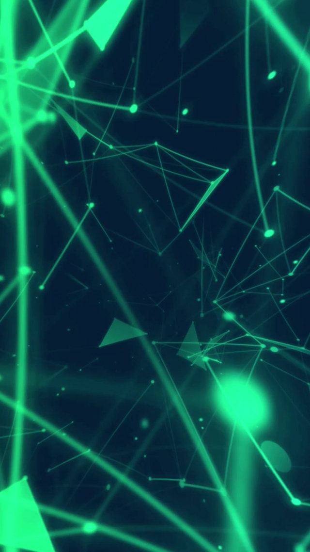 简约科技绿色线条